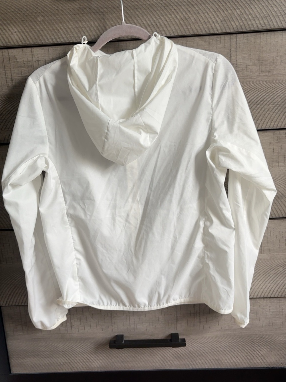 Uniqlo White Lightweight Hooded Windbreaker Jacket S - Picture 5 of 5